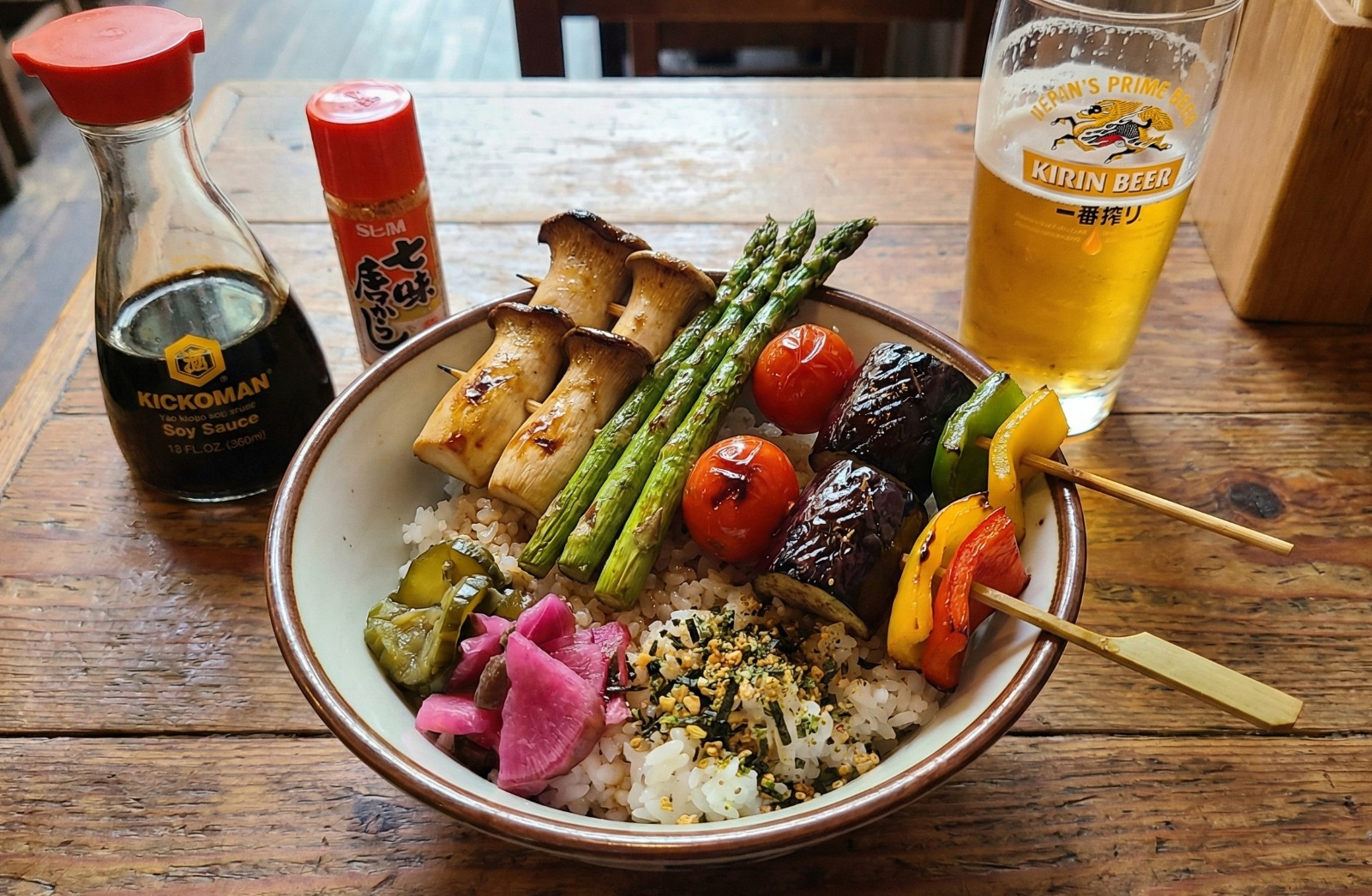 vegetable yakitori bowl